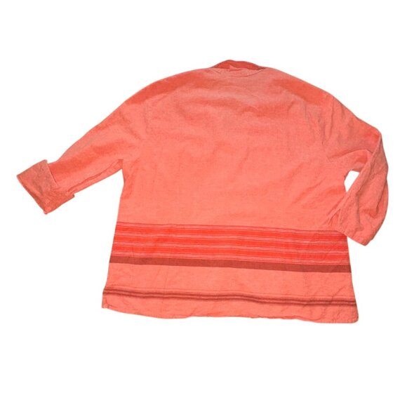 Caran New York Womens Light Weight Blended Linen Blouse-Orange-3X-GUC - Picture 7 of 7